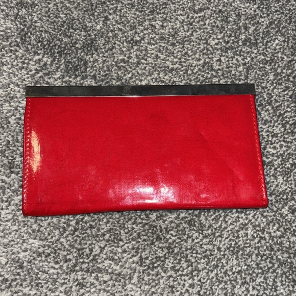 Red patent leather locket wallet never used - Picture 4 of 6
